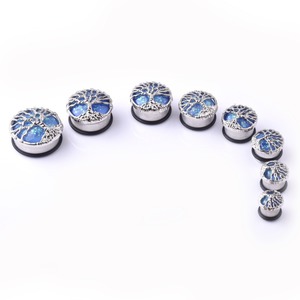 Utilisé dans les oreilles étirées, outils médicaux pour protège-<span class=keywords><strong>oreille</strong></span>, incrustation, 5 pièces, en acier médical, opale bleue, <span class=keywords><strong>arbre</strong></span> <span class=keywords><strong>de</strong></span> <span class=keywords><strong>vie</strong></span> - Product Image 5