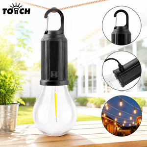Bombilla <span class=keywords><strong>LED</strong></span> Portátil Recargable por USB para Camping <span class=keywords><strong>con</strong></span> Gancho, Linterna Impermeable para Colgar en Tiendas de Campaña, para Emergencias al Aire Libre - Product Image 1
