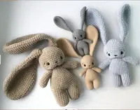 Long Ears Bunny Doll, Crochet Baby Toy, Amigurumi