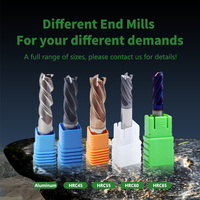 SENO NOUVEAU 2025 4 Flûtes Carré Endmill Hrc65 Pouces Taille CNC Machines-outils Fresas Stock Complet Avec Bleu Nano-Revêtement