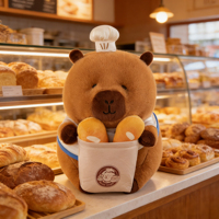 Peluche Capybara Amusante et Mignonne, Forme de Pain Créative, Poupées en Peluche Douces pour Enfants, Cadeau, Décoration Maison, Vente en Gros