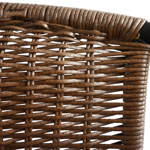 Sedia da Giardino Moderna in Rattan Sintetico Grigio <span class=keywords><strong>Antracite</strong></span>, Comoda, Impermeabile e Resistente, in Acciaio - Product Image 6