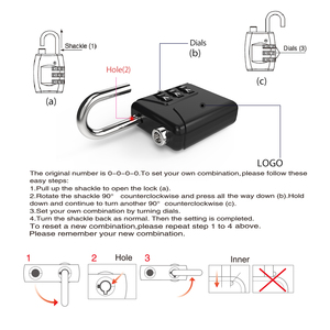 Candado de Combinación <span class=keywords><strong>TSA</strong></span> para Equipaje, Maleta de Viaje y Uso en Exteriores - Product Image 4