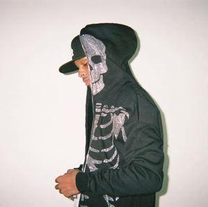 Yingling Impresión personalizada Camuflaje reflectante Cremallera completa Sudadera con capucha Camo Sudadera Streetwear Sudaderas con cremallera - Product Image 4