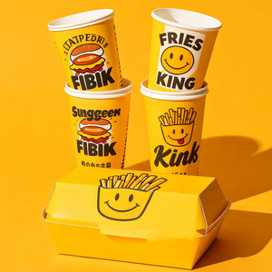 無料デザインテイクアウト食品包装段ボールサンドイッチハンバーガー梱包箱カスタマイズプリントスクエアクラフトバーガーボックス - Product Image 3