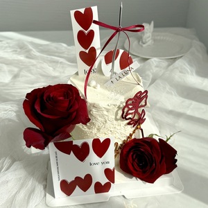 Decoraciones de Pastel para el Día de San Valentín con Miel y Dulzura, Tarjetas Acrílicas en Forma de Corazón, Adornos para Pastel para Decoración de Fiestas de Boda - Product Image 1