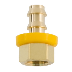 Brass Push On Hose Fitting 1/2 In Inner Diameter Female Swivel For Plumbing Hoses - Product Image 2