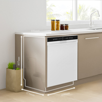 Logo OEM Gros électroménager Lave-vaisselle automatique entièrement intégré Lave-vaisselle encastré Prix pour la maison Hôtel
