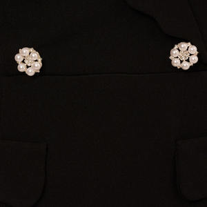 <span class=keywords><strong>Robe</strong></span> de soirée sirène élégante pour femme, col festonné, style <span class=keywords><strong>smoking</strong></span>, noire, sans manches, boutonnée, fermeture éclair au dos, maxi, fente avant, douce - Product Image 5