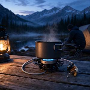 Estufa de Gas Portátil Tipo OVNI, Quemador Infrarrojo Resistente al Viento, Recipiente Desmontable, Mini Cocina Plegable para Acampar, para Cocinar al Aire Libre - Product Image 4