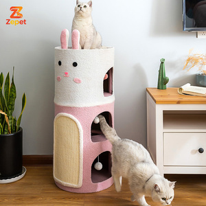 Tour griffoir pour chats de grande taille, multi-niveaux, en sisal, mobilier durable pour chats, pour animaleries et vente en gros OEM - Product Image 6