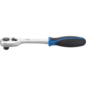 FERVI - G090/3/8 Mango de carraca ergonómico con colgador 90 dientes g090- - EAN 8012667290665 RATCHETS 3/8" - Product Image 1