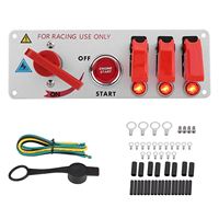 Panneau d'allumage 5 en 1 pour voiture de course, bouton de démarrage du moteur, interrupteur à bascule LED pour voiture de sport, compétition, camion