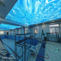 Pvc membrane d'étanchéité carreaux de plafond décoratif 3d pop plafond design catalogue pour salle de bain décoration murale
