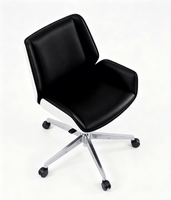 Chaise de bureau ergonomique exclusive transfrontalière en acier inoxydable, pivotante, réglable en hauteur, dossier haut, fixe