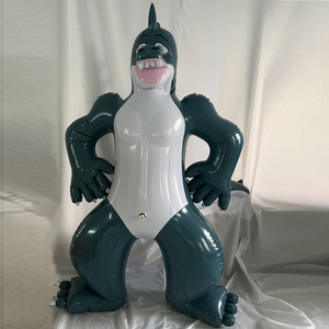 ชุดสัตว์เป่าลมรูปมังกรสีฟ้าชุดใส่เพื่อความบันเทิงสำหรับงานปาร์ตี้งานอดิเรกพิเศษชุดพีวีซีการ์ตูนสีฟ้า - Product Image 2