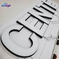Panneau d'enseigne en acrylique 3D personnalisé, enseigne de restaurant, enseigne commerciale personnalisable à double éclairage, télécommande, rétroéclairage pour la maison ou le bureau