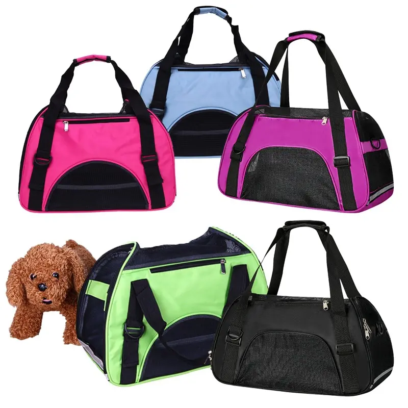 Soft-sided Cats Dogs Puppy Travel Carrier Comfort Portable Foldable Airline Approved Pet Carrier Bag