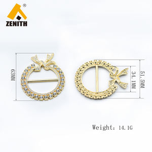 Hebillas de cinturón de metal de zinc con camiseta de diamantes de imitación y clips para zapatos para prendas de vestir - Product Image 3