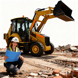 Mini retroexcavadora cargadora 4WD cargadora de ruedas retroexcavadora 2 en 3 toneladas 5 toneladas 4 ruedas de tracción nueva retroexcavadora para la venta - Product Image 2