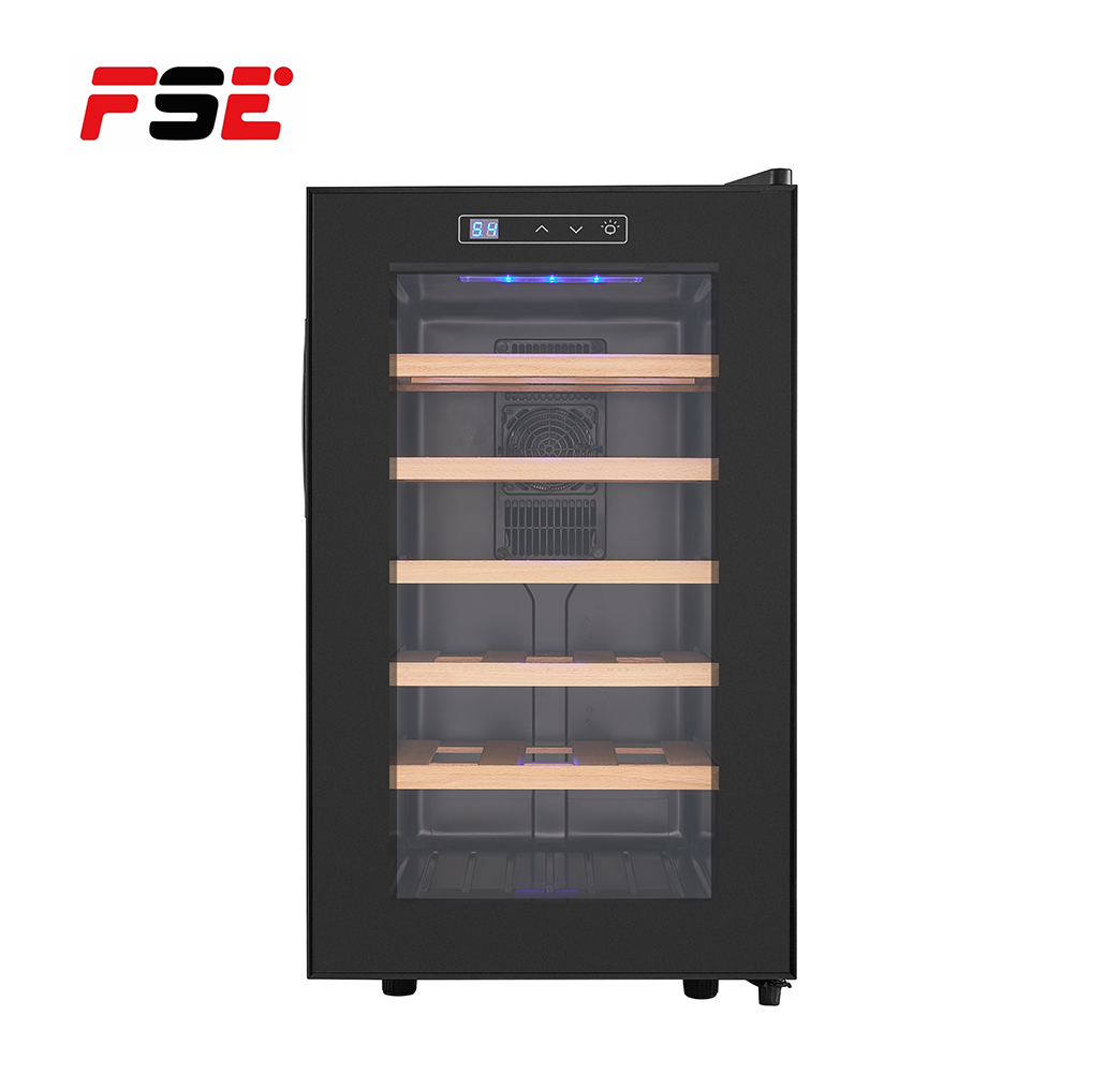 Электрический мини-охладитель вина 42 л, 18 бутылок/холодильник, черный, автономный СВЕТОДИОДНЫЙ дисплей, полупроводниковый умный охладитель, однозонный