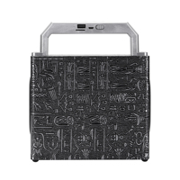 Mini Boombox sans fil portable avec son surround, haut-parleur BT5.0 avec lumières LED RVB, prise en charge de la carte USB/TF, sortie 5W