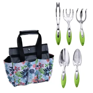 Vertak-herramientas de mano para jardín, conjunto de tenedor transplantador de bonsái, miniherramientas de jardín de aleación de aluminio con bolsa, 6 piezas