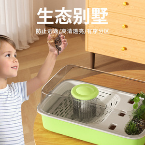Caja de cría para cangrejos eremitas con bomba de agua y escondite, suministros para mascotas, para tortugas y reptiles - Product Image 1