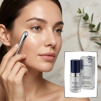 Crème Contour des Yeux à l'Acide Hyaluronique Fermenté, Peptides Hydratants, Caféine, Lissante et Raffermissante, Soin Anti-Âge, Marque Privée OEM