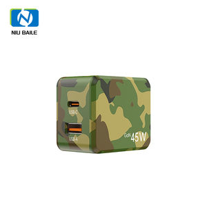 شاحن حائط سريع بقوة 45 واط مع منفذين من تقنية GaN ومقاوم للحريق للهواتف المحمولة والساعات الذكية، منتجات ذكية وإكسسوارات هواتف رائجة - Product Image 1