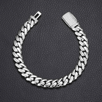 Bracelet cubain Iced Out de plusieurs tailles, plaqué or 18 carats, en cuivre massif et zircon, chaîne Miami Hip Hop, bijoux pour homme, coffret cadeau