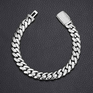 Ingrosso zircone da uomo Miami cubano a catena 18k oro placcato rame materiale Hip Hop nuovo bracciale cubano Unisex - Product Image 2