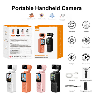 ไม้เซลฟี่ขายส่ง, กล้องแอคชั่นพกพา Gimbal 4K HD พร้อมระบบกันสั่น โฟกัสอัตโนมัติ หมุนได้ 360 องศา กล้องวิดีโอพกพาสำหรับการเดินทางกลางแจ้ง - Product Image 6