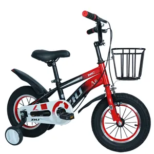 Nuevo modelo 12 "14" 16 "Bicicleta PARA NIÑOS 4 ruedas Rueda de entrenamiento Bicicleta de acero al carbono Ciclo para niños