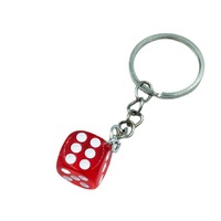 Promotion en gros : Porte-clés mini dés carrés rotatifs en PVC, design créatif, luxe, couleurs mélangées, motifs de dessins animés lumineux et colorés, pour sacs et cadeaux pour enfants