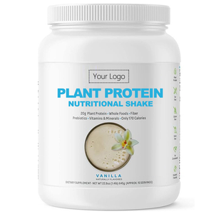 Mezcla <span class=keywords><strong>de</strong></span> Bebida Nutricional <span class=keywords><strong>de</strong></span> Proteína Vegetal en Polvo, 645 g, Sabor Vainilla, Batido, Prebióticos, Vitaminas, Minerales, Suplemento Dietético - Product Image 4