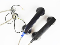 Handset Telepon Umum Retro 3.5mm, Penerima Seluler, Mikrofon, Speaker