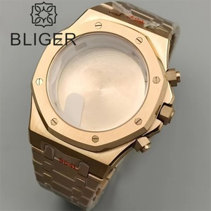 Caja de reloj de acero inoxidable Bliger de alta calidad de 42mm con accesorios de zafiro compatible con caja de reloj de tornillo de movimiento VK63 VK64 - Product Image 2