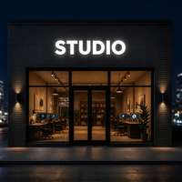 Enseigne Lumineuse Commerciale Personnalisée pour Façade de Magasin, Enseigne Murale Publicitaire LED Illuminée, Lettres 3D pour Salon – Vente en Gros
