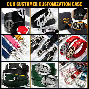 Fibbie per Cintura in Metallo con Strass Personalizzate Senza Minimo d'Ordine dal Produttore, Logo Custom 2D 3D, Fibbia per Cintura e Cinture Western Cowboy con Perle - Product Image 3
