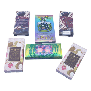 Premium Luxury Rigid Cardboard Paper gift Packaging Chocolate Bar Box Custom logo printed packaging chocolate bar box