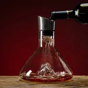 Iceberg Glass Whiskey chai rượu vang Decanter withwaterfall chai rượu vang quả cá tính pha lê sáng tạo Đảng phong cách Mỹ