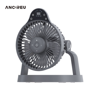 Portable Cooling Battery 10000mAh 180 Degrees Adjustable Desk <b>Fan</b> Electric Rechargeable USB Outdoor Camping <b>Fan</b> with <b>LED</b> Light - Product Image 1