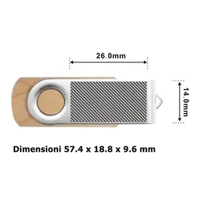 Clé USB compacte en bois, gadgets personnalisés - Product Image 2