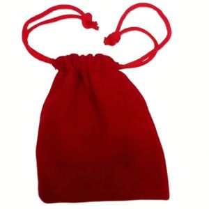 Sacs cadeaux personnalisés réutilisables en velours rouge foncé 10x15cm pour boucles d'oreilles, colliers, rangement domestique, bougies et artisanat - Product Image 1