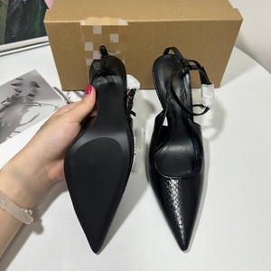 Sandali da Donna Silenziosi con Tacco Medio e Fibbia, Punta Affusolata, <span class=keywords><strong>Scarpe</strong></span> da Festa da Donna, Tacchi a Spillo in Pelle PU - Product Image 6