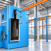 Ligne de revêtement électrostatique automatique JINHAI avec rail suspendu pour portes lourdes, four de cuisson, machines de revêtement métallique