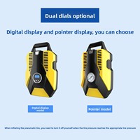 Smart Tire Inflator Pump with Digital Pressure Gauge 12V Portable Air Compressor Auto Shut Off for Vehicle Tire Inflation