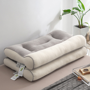 Soybean Fiber Cervical <b>Pillow</b> Concave Shape Support <b>Neck</b> Sleep Single Size Eco Friendly Cotton Cover - Product Image 1