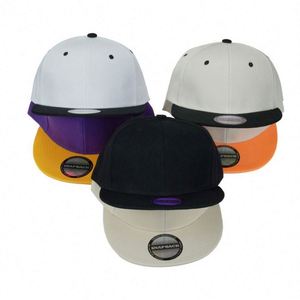 Wholesale 6 Panel Flat Brim Gorras High Profile Plain Basketball Cap Hiphop Style Sports Snapback <b>Hat</b> - Product Image 5